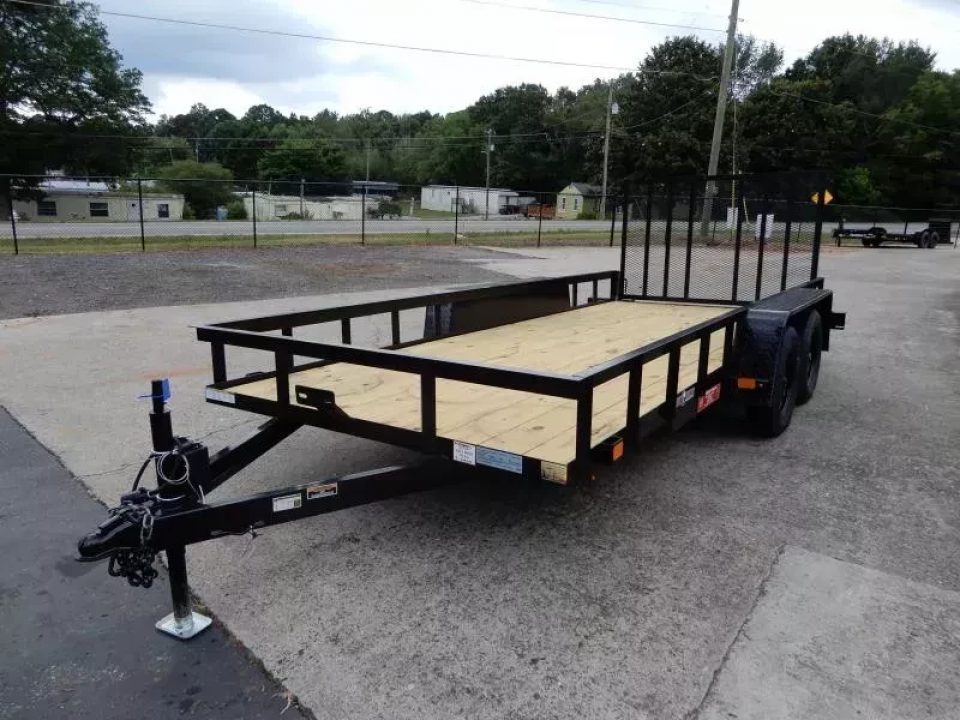 New 2027 Currahee 76x16' Landscape, 2-3500# Axles, Removable Ramp Gate