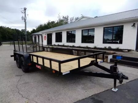 New 2027 Currahee 76x16' Landscape, 2-3500# Axles, Removable Ramp Gate