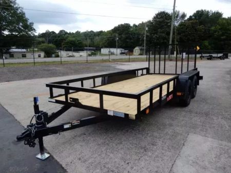 New 2027 Currahee 76x16' Landscape, 2-3500# Axles, Removable Ramp Gate