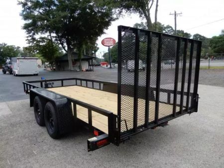 New 2027 Currahee 76x16' Landscape, 2-3500# Axles, Removable Ramp Gate