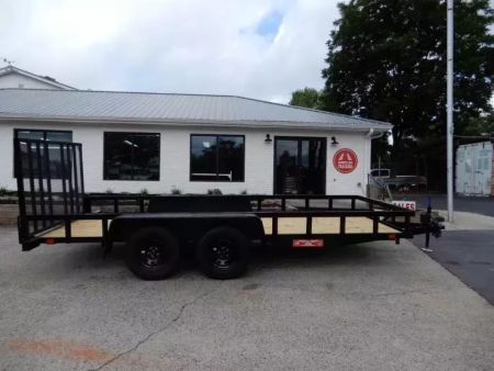 New 2027 Currahee 76x16' Landscape, 2-3500# Axles, Removable Ramp Gate