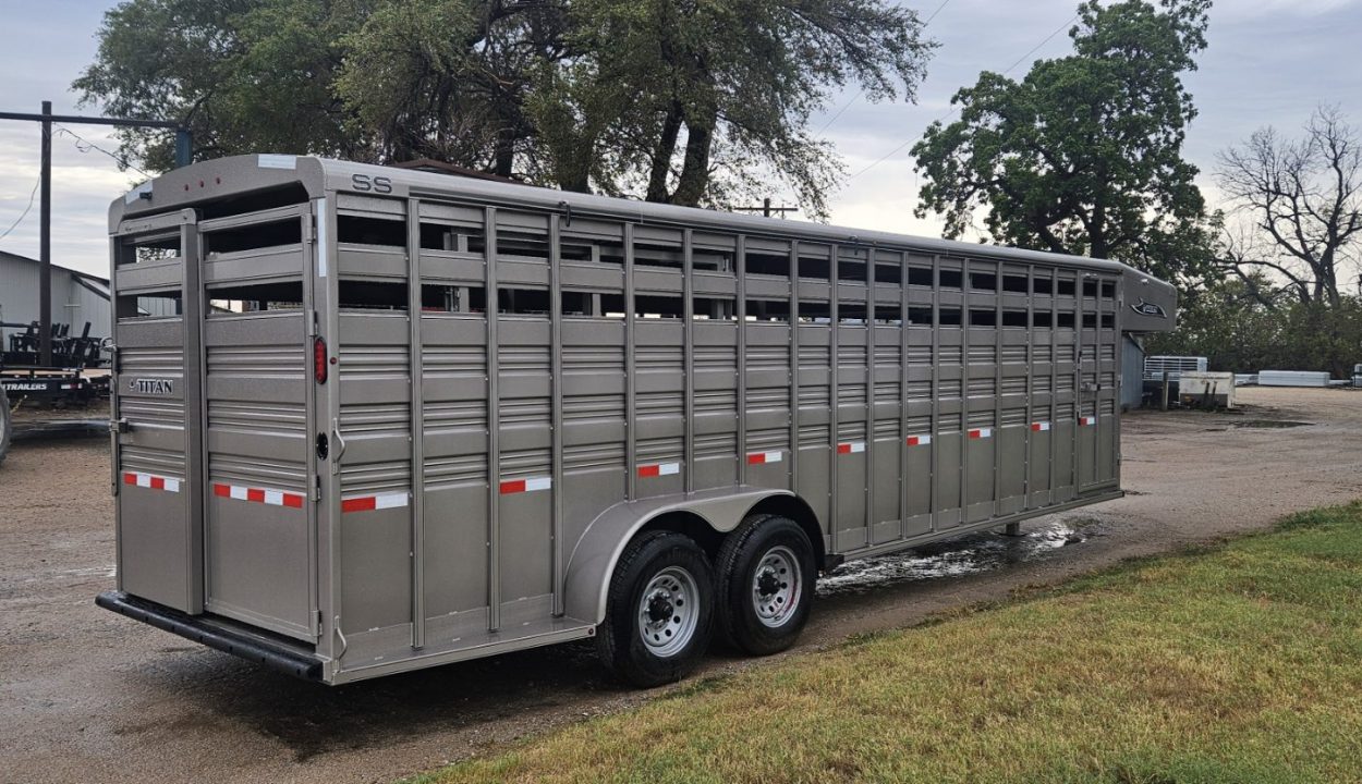 New 2026 Titan Trailer Standard 6'8 x 26' Stock Trailer