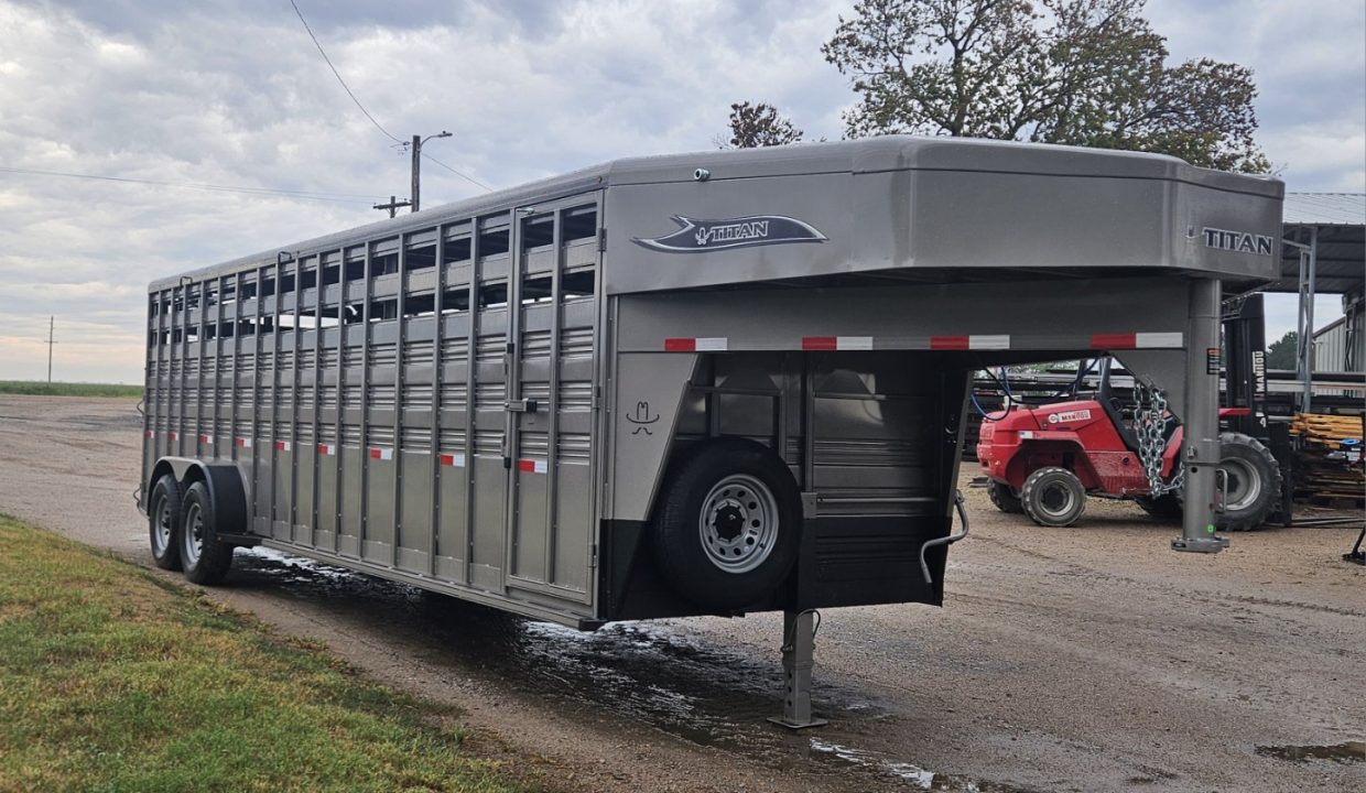 New 2026 Titan Trailer Standard 6'8 x 26' Stock Trailer
