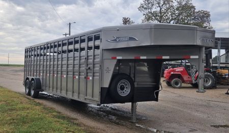 New 2026 Titan Trailer Standard 6'8 x 26' Stock Trailer