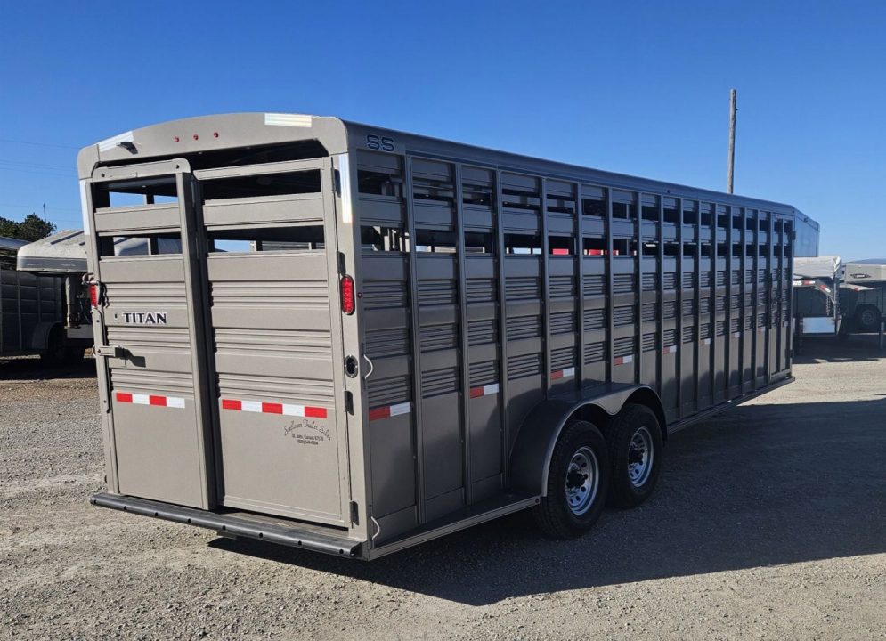 New 2026 Titan Trailer Standard 6'8 x 24' Stock Trailer