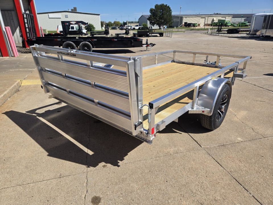 New 2027 H&H Trailers 76x12 Aluminum Rail Side 5K Utility Trailer