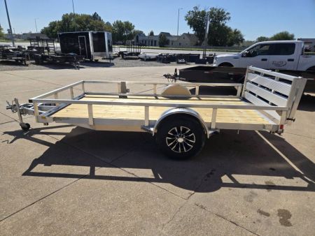 New 2027 H&H Trailers 76x12 Aluminum Rail Side 5K Utility Trailer