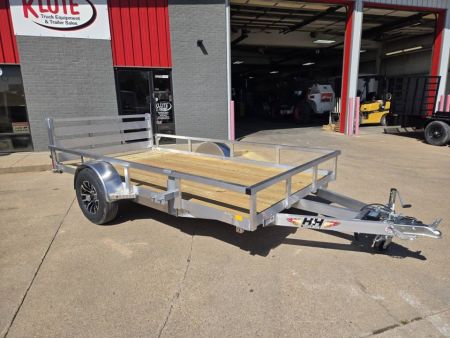 New 2027 H&H Trailers 76x12 Aluminum Rail Side 5K Utility Trailer