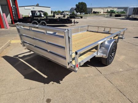 New 2027 H&H Trailers 76x12 Aluminum Rail Side 5K Utility Trailer