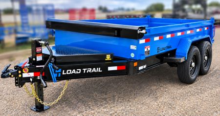 New 2026 Load Trail 83X14 BP DUMP 2- 7K AXLES SKY BLUE Dump Trailer