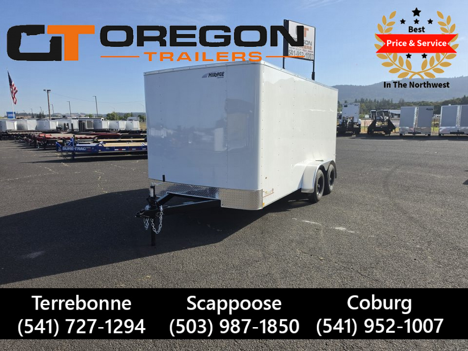 New 2027 Mirage 7x14 7K EXPO Enclosed Trailer with Barn Doors
