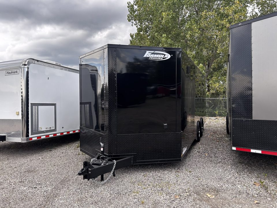 New 2027 Formula Trailers 24 FT APEX ENCLOSED CAR HAULER BLACK WITH BLACK OUT 7 FT INT HT FINISHED INTERIOR