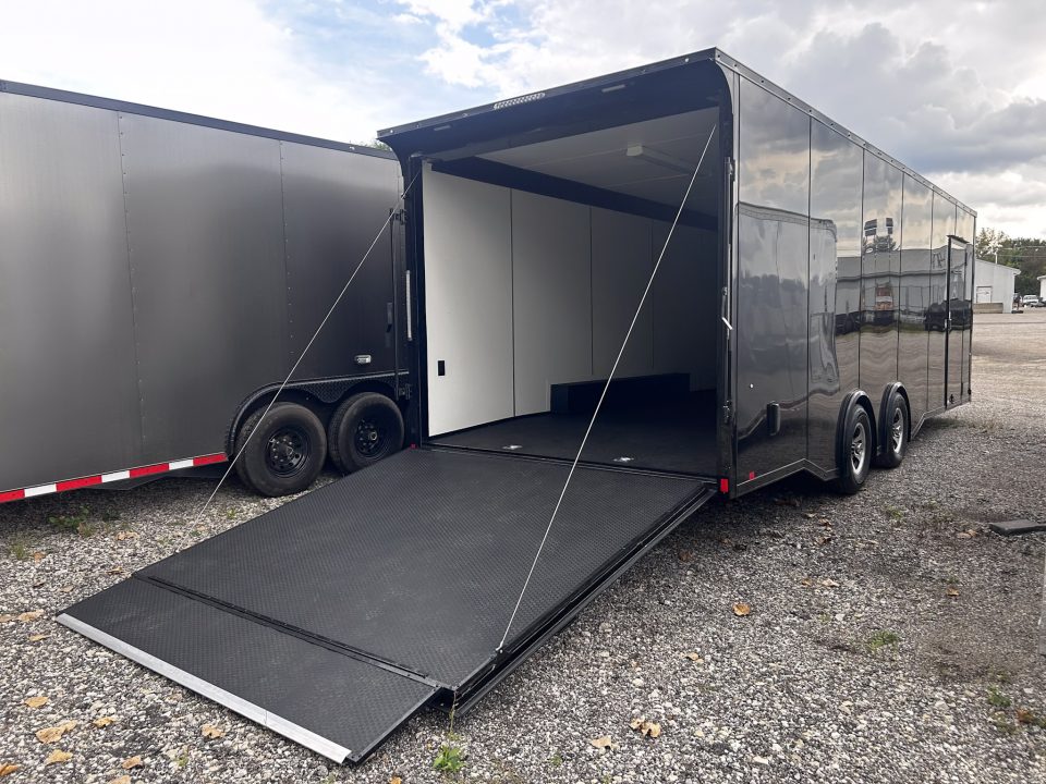 New 2027 Formula Trailers 24 FT APEX ENCLOSED CAR HAULER BLACK WITH BLACK OUT 7 FT INT HT FINISHED INTERIOR