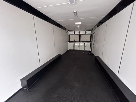 New 2027 Formula Trailers 24 FT APEX ENCLOSED CAR HAULER BLACK WITH BLACK OUT 7 FT INT HT FINISHED INTERIOR