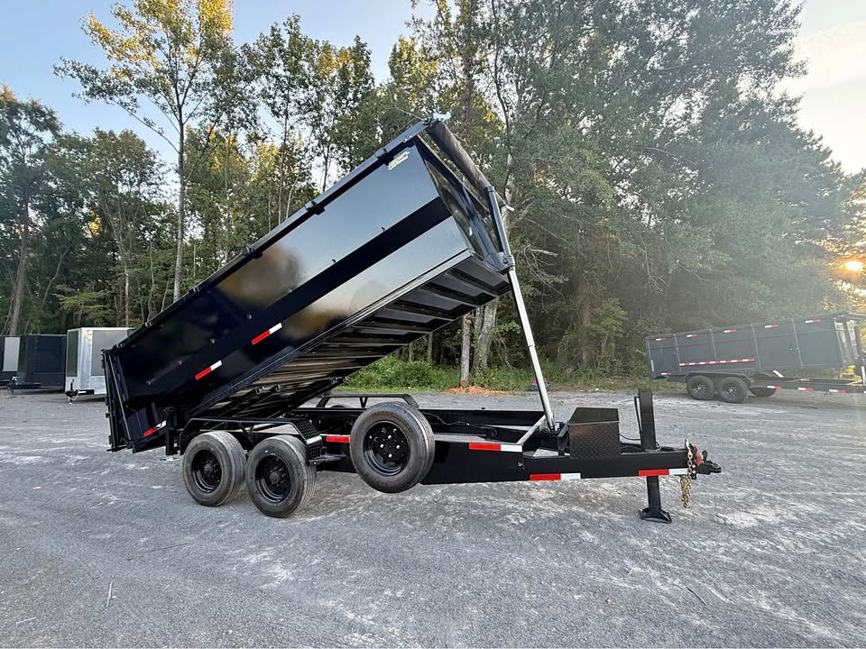 New 2026 Oak Ridge 7x16x4 20k Dump Trailer Hyd Jack