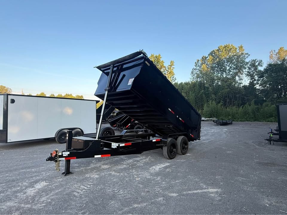 New 2026 Oak Ridge 7x16x4 20k Dump Trailer Hyd Jack
