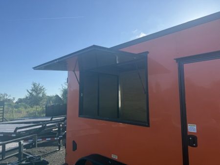 New 2027 Quality Cargo 6x12 Concession Trailer | Orange | Blackout Package | 30 AMP Electrical Concession