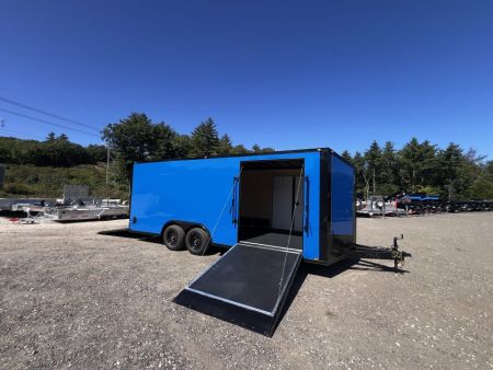 New 2027 Spartan 8.5X20 +2ft V nose/ 12  OC construction / Rubber Coin Flooring / Side Access Ramp / Polycore - 9990GVW