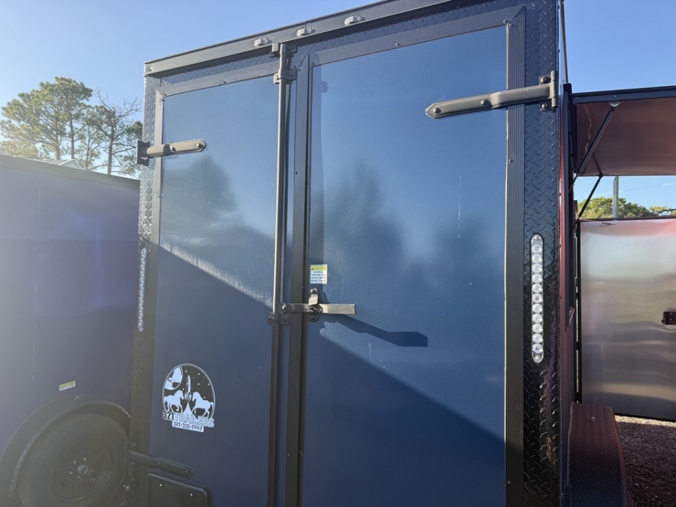 New 2027 Quality Cargo 6x12 Indigo Blue Concession Trailer | Blackout Package | AC | 9" Extra Height Concession