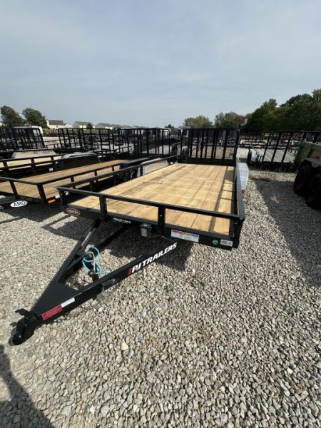 New 2027 PJ Trailers UL182 Utility Trailer 83X18 TA DOVETAIL (GVW:7000) BLACK