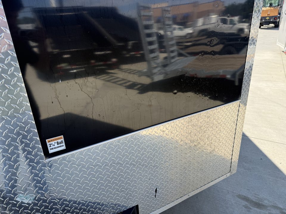 Used USED 2025 AERO 8.5x24 + 2’V, 7’ TALL, WHITE Interior, QUALITY Enclosed Rear Ramp Car Hauler Cargo Trailer