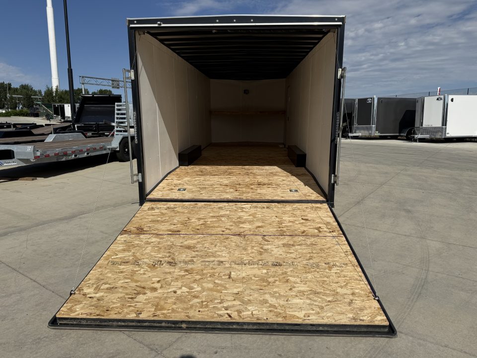 Used USED 2025 AERO 8.5x24 + 2’V, 7’ TALL, WHITE Interior, QUALITY Enclosed Rear Ramp Car Hauler Cargo Trailer