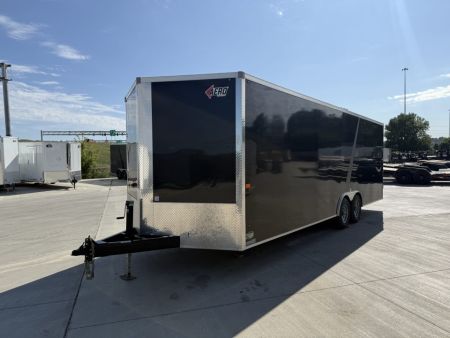 Used USED 2025 AERO 8.5x24 + 2’V, 7’ TALL, WHITE Interior, QUALITY Enclosed Rear Ramp Car Hauler Cargo Trailer