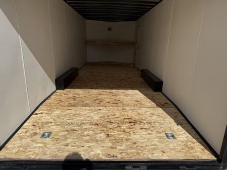 Used USED 2025 AERO 8.5x24 + 2’V, 7’ TALL, WHITE Interior, QUALITY Enclosed Rear Ramp Car Hauler Cargo Trailer