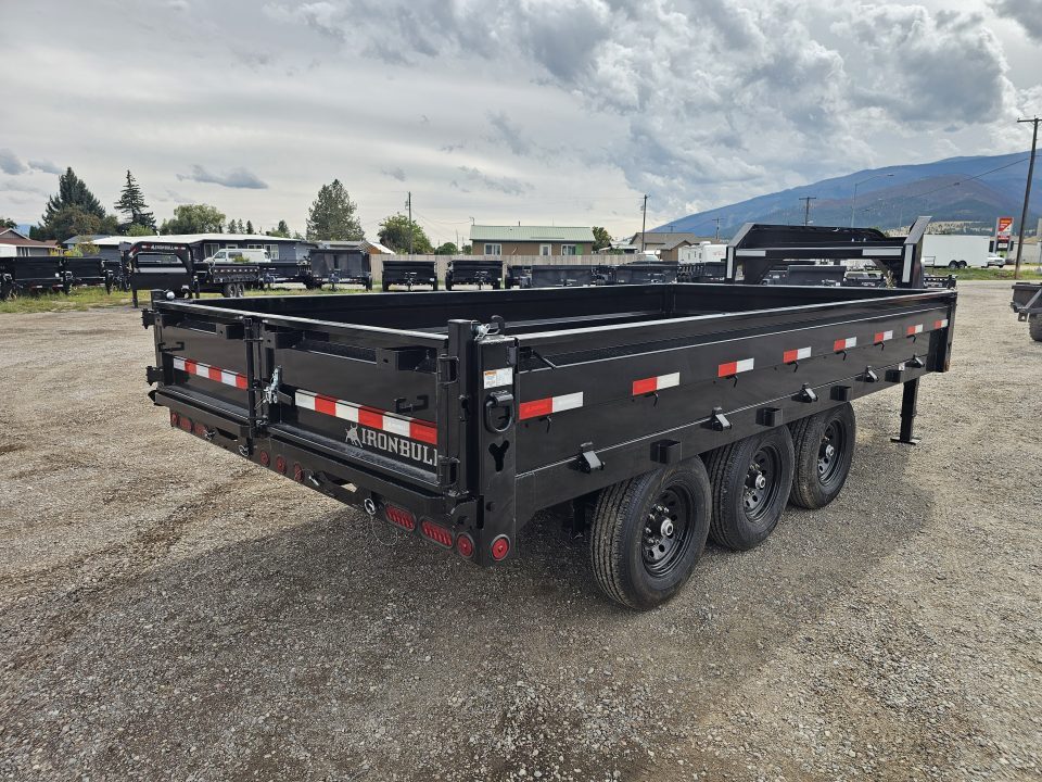 New 2027 Iron Bull 96"x16' 21k Deckover Gooseneck Dump Trailer