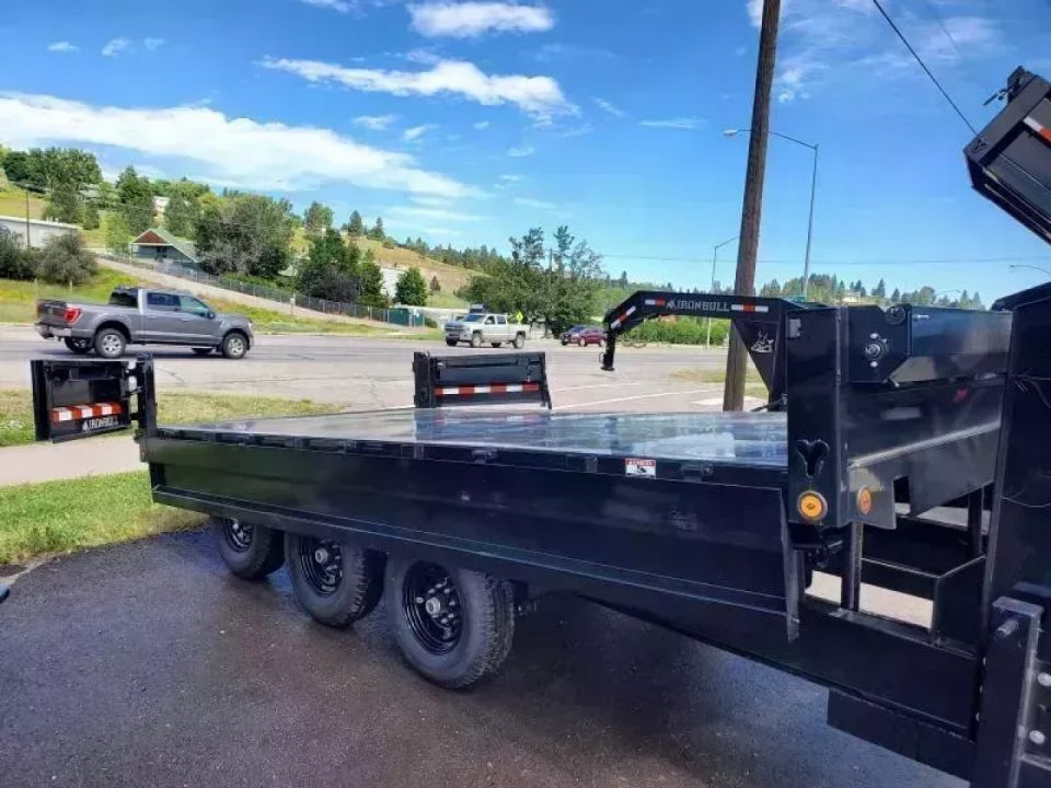 New 2027 Iron Bull 96"x16' 21k Deckover Gooseneck Dump Trailer