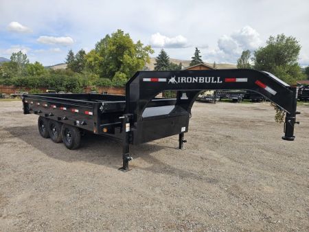 New 2027 Iron Bull 96 x16' 21k Deckover Gooseneck Dump Trailer