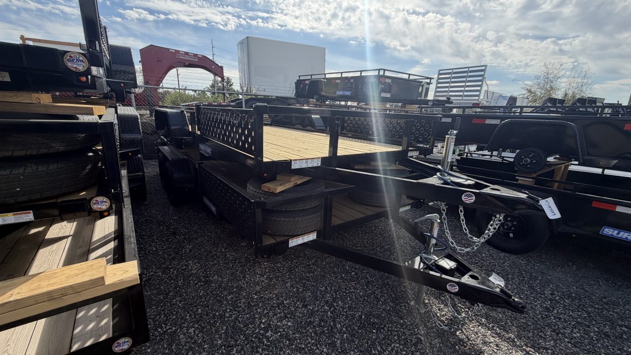 New 2027 Sure-Trac 7 x 16 Tube Top ATV 7K Utility Trailer