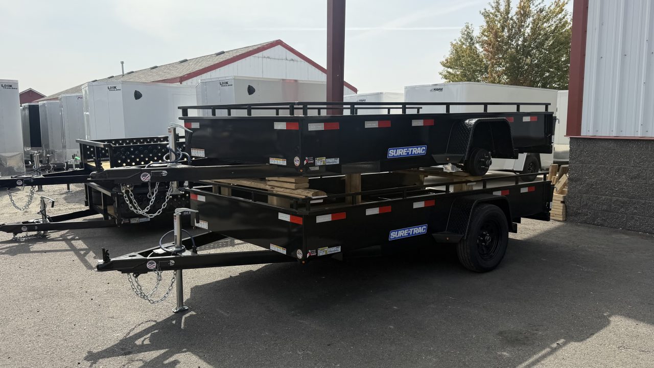 New *SCRATCH & DENT* 2027 Sure-Trac 6 x 12 Steel High Side Utility 3.5k Brake Utility Trailer