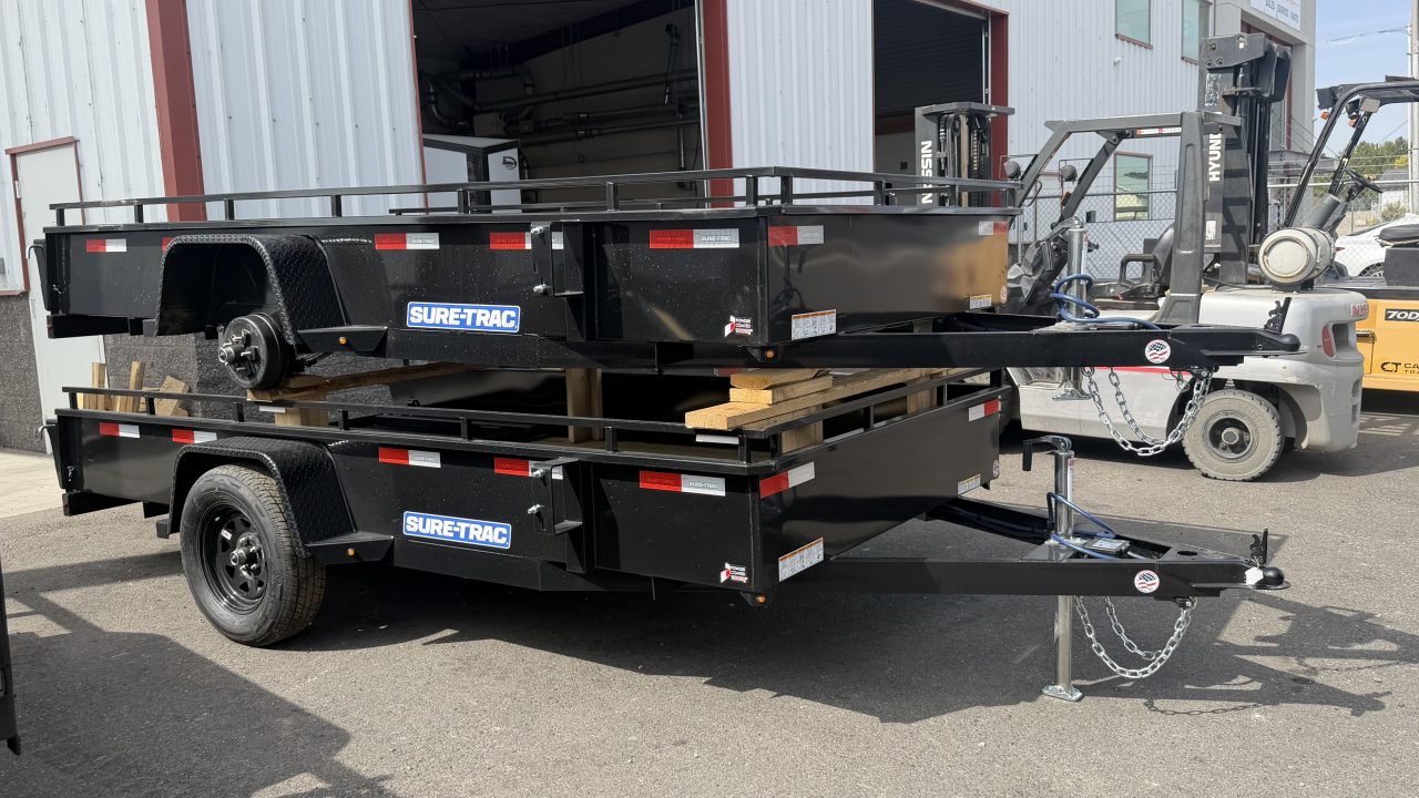 New *SCRATCH & DENT* 2027 Sure-Trac 6 x 12 Steel High Side Utility 3.5k Brake Utility Trailer