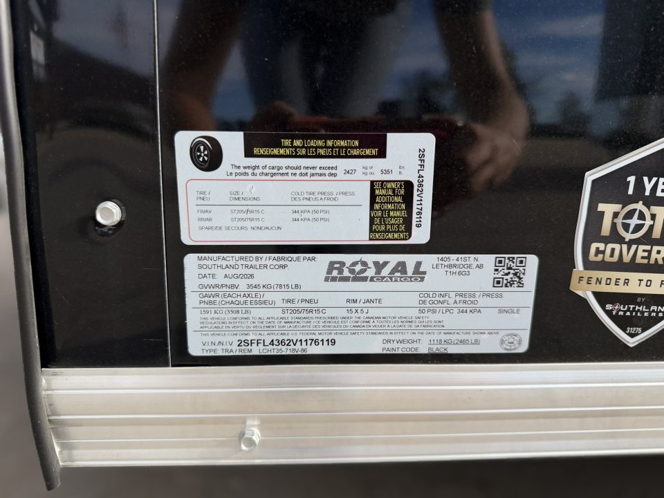 New 2027 Royal Cargo Trailers 7-16-1.5V Enclosed 7K GVWR