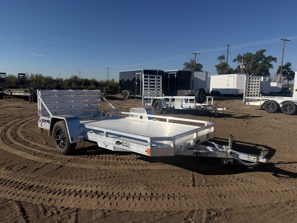 New 2027 Black Rhino 6.5-12 Aluminum Bi-Fold Gate Utility - Low Pro Series - 3K GVWR