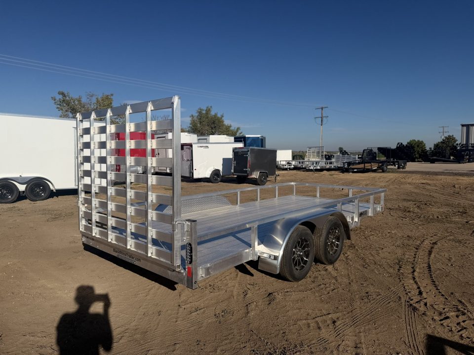 New 2027 Black Rhino 7-16 Tandem Axle Aluminum Ramp Gate Utility - Landscape Series - 7K GVWR