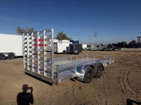 New 2027 Black Rhino 7-16 Tandem Axle Aluminum Ramp Gate Utility - Landscape Series - 7K GVWR