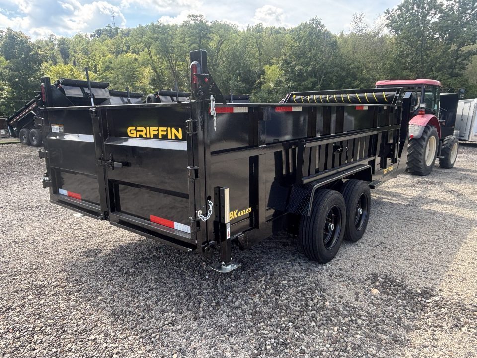 New 2027 Griffin Trailers GT 7X16 Low Profile Gooseneck Dump Trailer (Tarp/Ramps/Spare Included)- 36" Sides -Telescopic Cylinder - 16000# GVWR