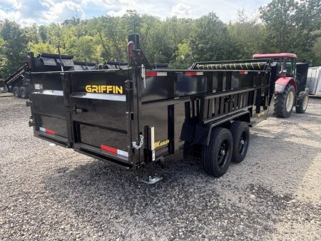 New 2027 Griffin Trailers GT 7X16 Low Profile Gooseneck Dump Trailer (Tarp/Ramps/Spare Included)- 36" Sides -Telescopic Cylinder - 16000# GVWR