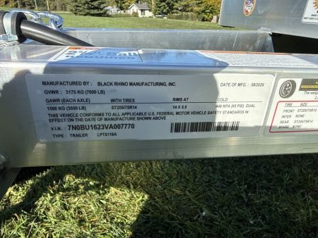 New 2027 Black Rhino LPT8116A Utility Trailer