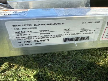 New 2027 Black Rhino LST718 Landscape Trailer