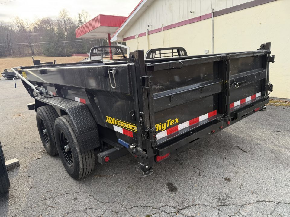 New 2027 Big Tex 14TDX 5 STAGE TELESCOPIC Dump Trailer 7X14 HYDRO JACK SOLAR CHARGER 7 GAUG FLOOR LONG ARM TARP