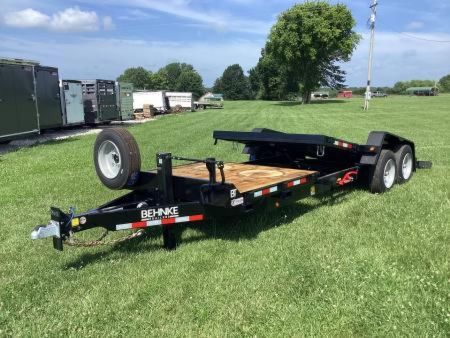 New 2027 Behnke 16+6 HD Commercial Gravity Tilt Equipment Trailer, Oak Floor, Spare, 20K