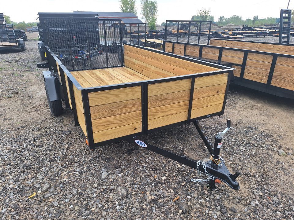 New 2027 AMO 76x12 Woodside Utility Trailer W/Led Lights and Spring Assist Gate