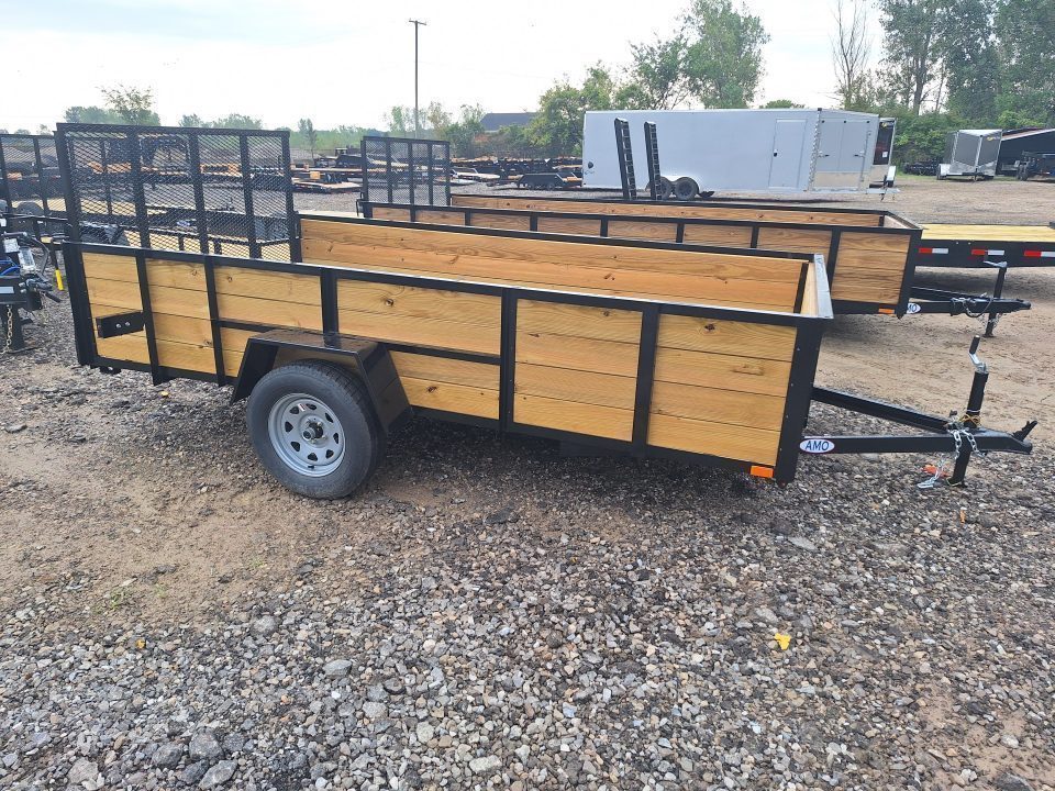 New 2027 AMO 76x12 Woodside Utility Trailer W/Led Lights and Spring Assist Gate