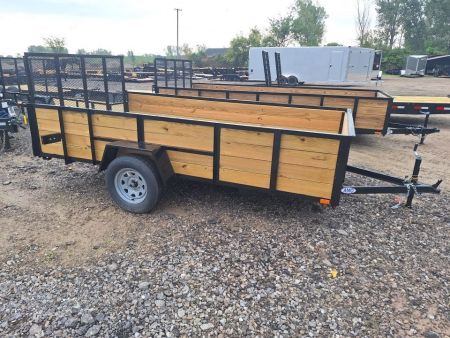 New 2027 AMO 76x12 Woodside Utility Trailer W/Led Lights and Spring Assist Gate