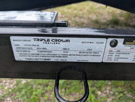 New 2026 6x14 Triple Crown Utility Trailer