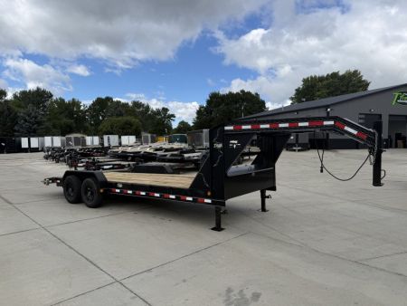 Used USED 2005 PJ GOOSENECK 22 ft flatbed HEAVY DUTY 14K Trailer