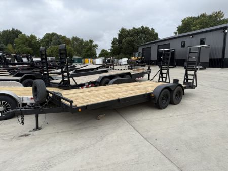 Used 2003 PJ Trailers 20' flat 10K Flatbed Trailer